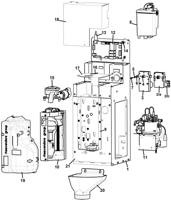 1 GRINDER - VARIFLEX COFFEE GROUP HOUSING