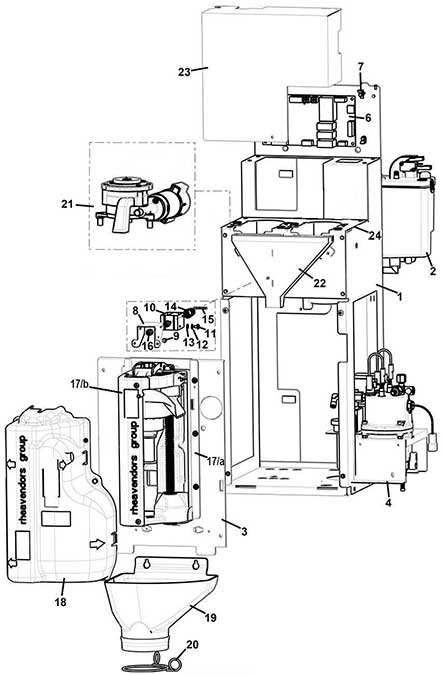 2 GRINDER - VARIFLEX COFFEE GROUP HOUSING